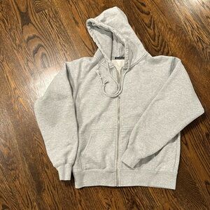 Brandy Melville Grey Full ZIp Christie Hoodie, regular fit.  No flaws, like new!